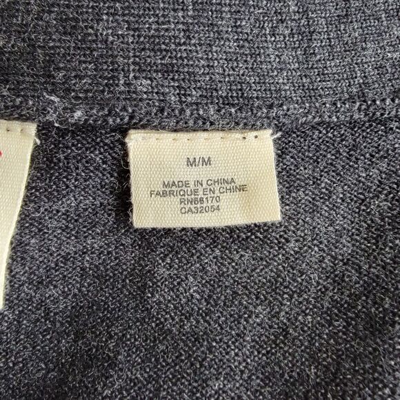 Moth Dark Grey 4 Button Cardigan. 97% Wool. Size M. - Picture 6 of 8